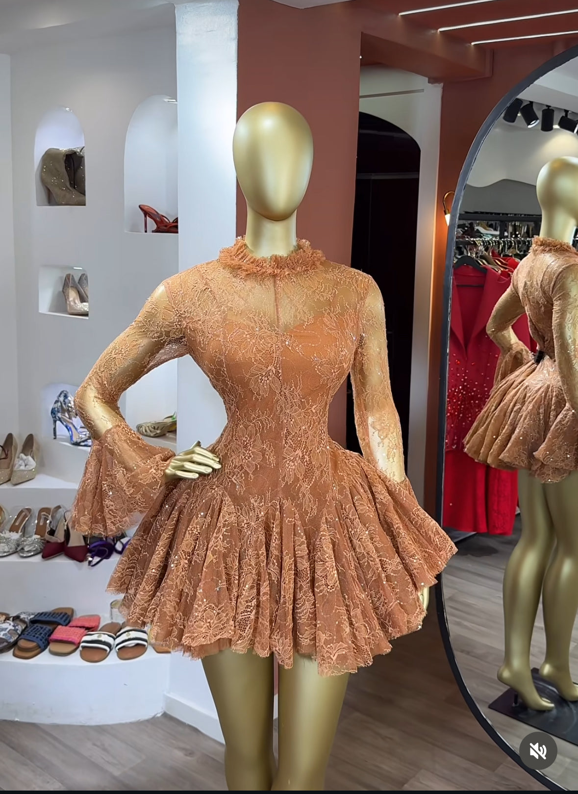 Amber Lace Flare Fantasy Dress