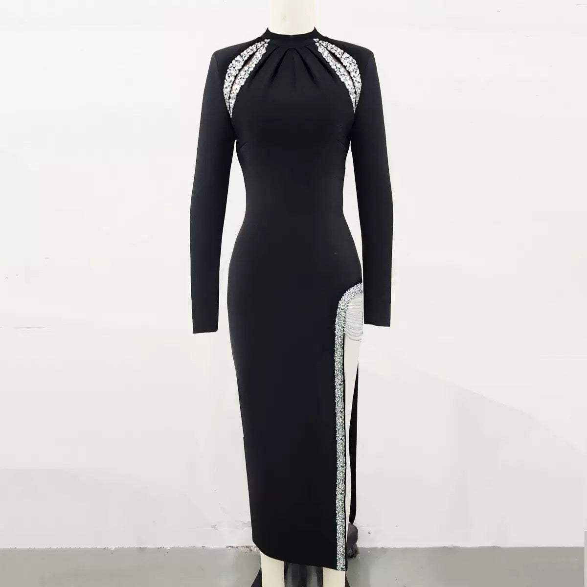 Noir Crystal Seduction Gown