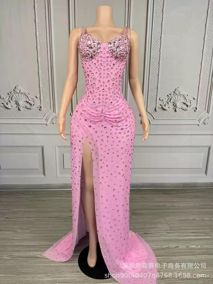 Rosé Crystal Siren Gown