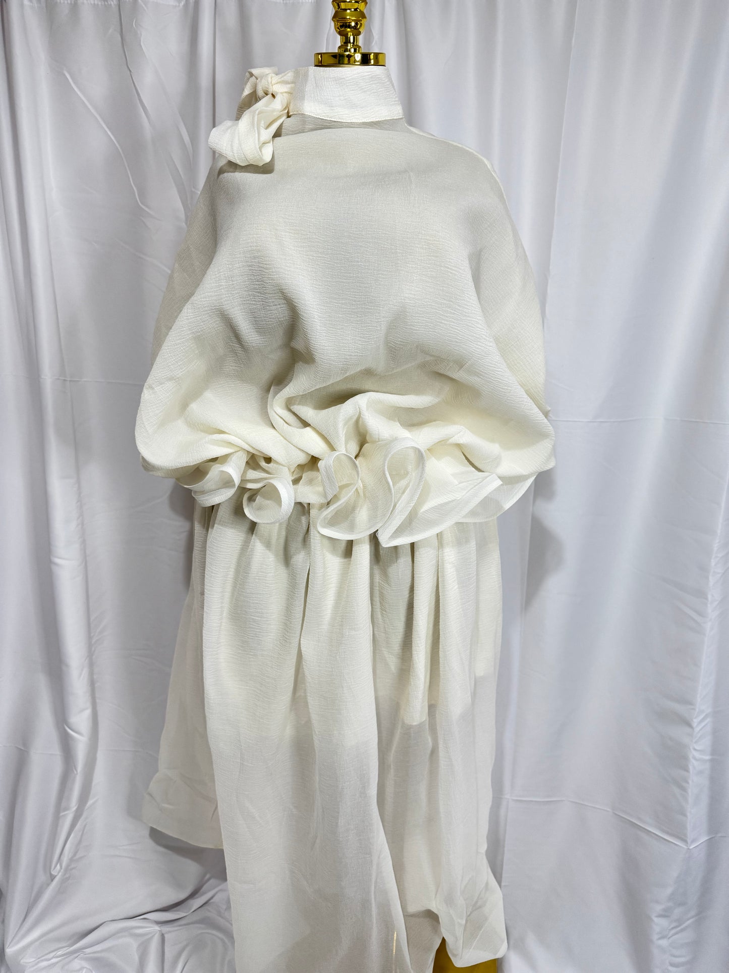 Bow Ruffle Maxi Dress