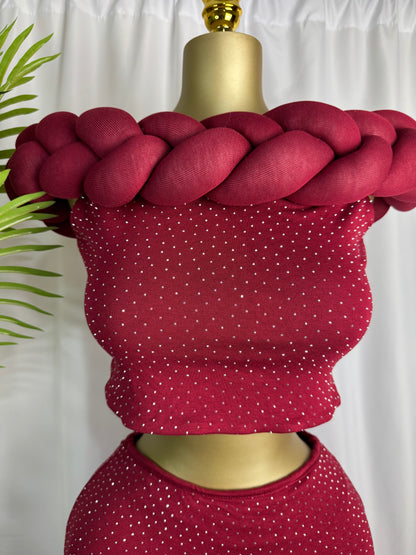 Ruby Luxe Braided Shoulder Ensemble