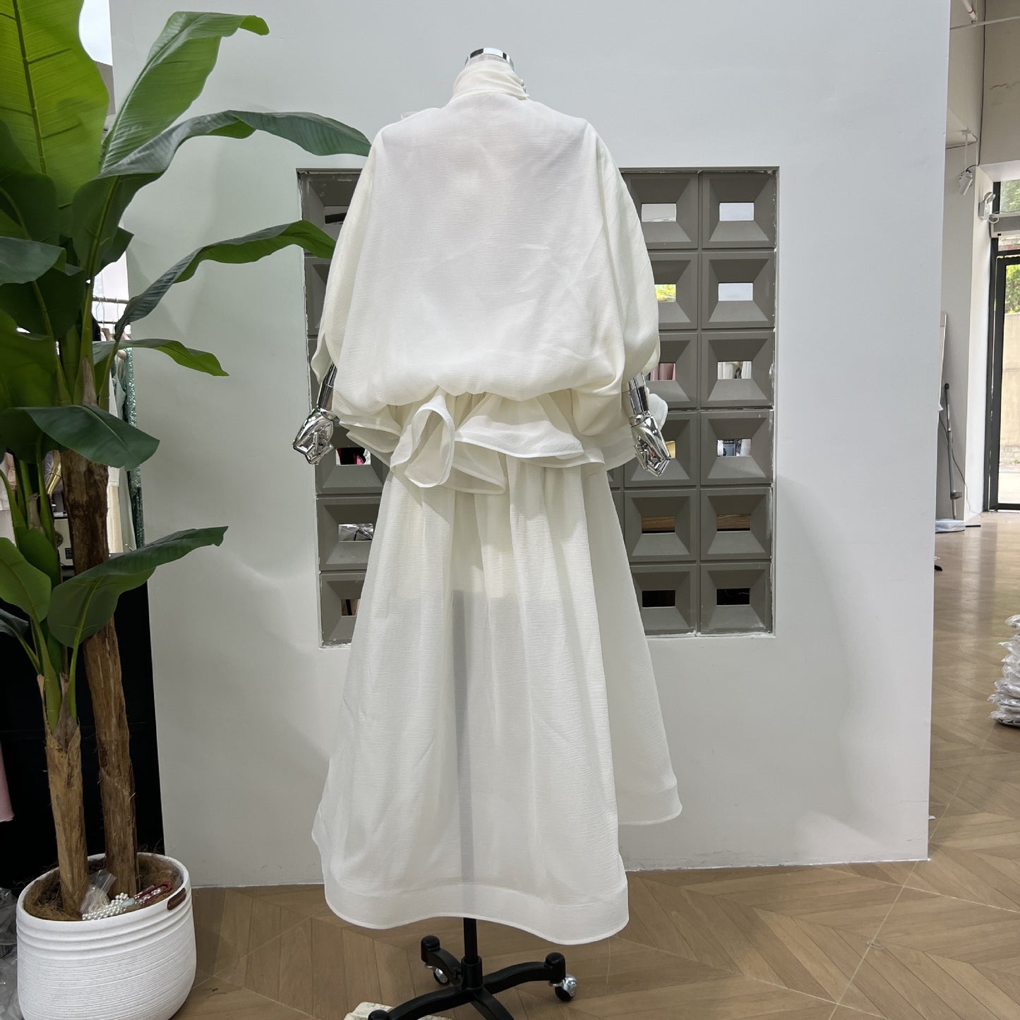 Bow Ruffle Maxi Dress