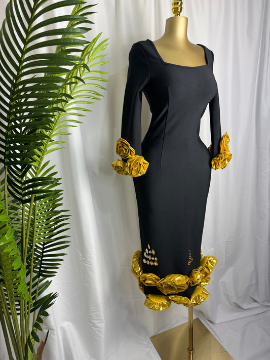 Midnight Rose Luxe Dress