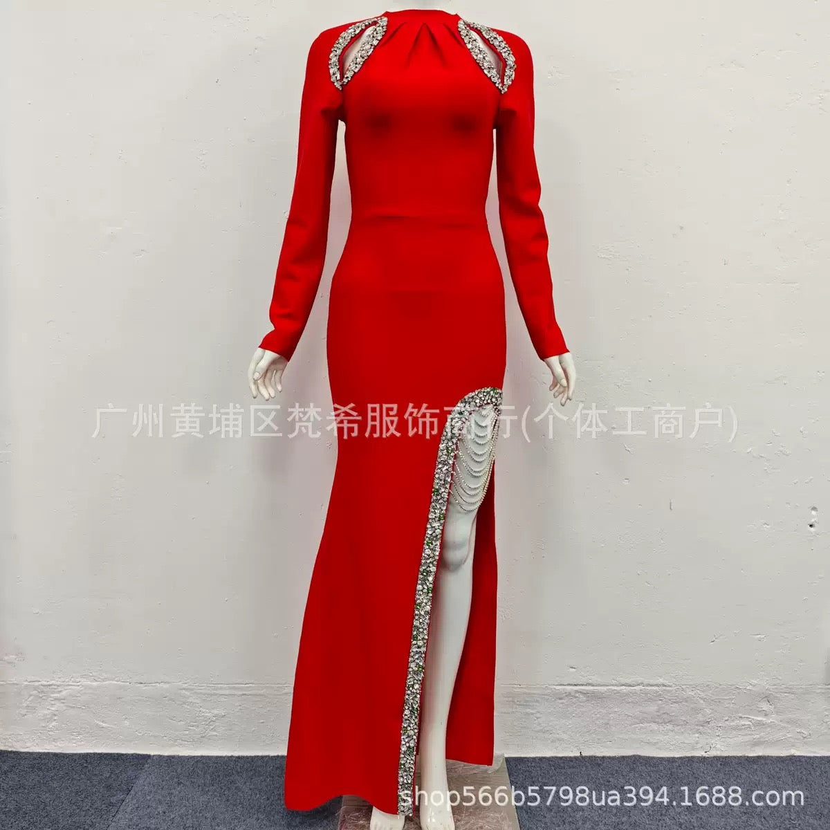 Noir Crystal Seduction Gown