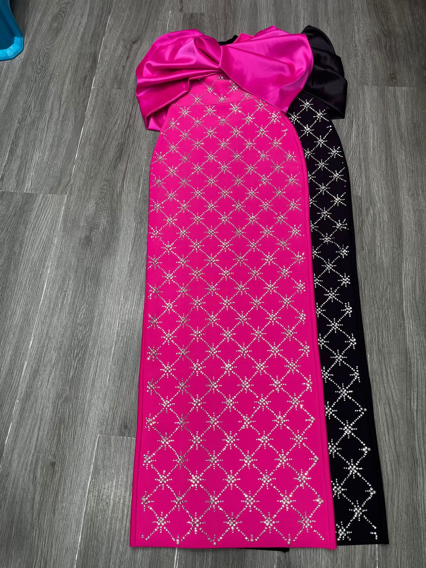 Fuchsia Royale Off-Shoulder Maxi Dress