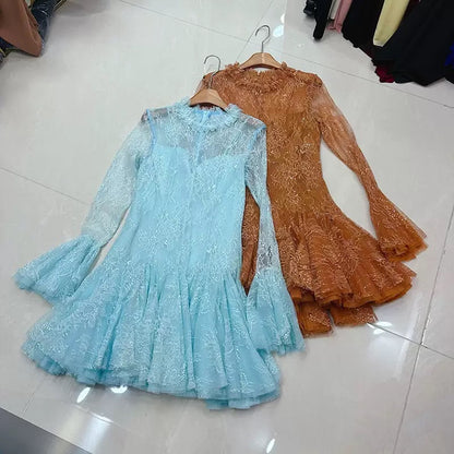 Amber Lace Flare Fantasy Dress