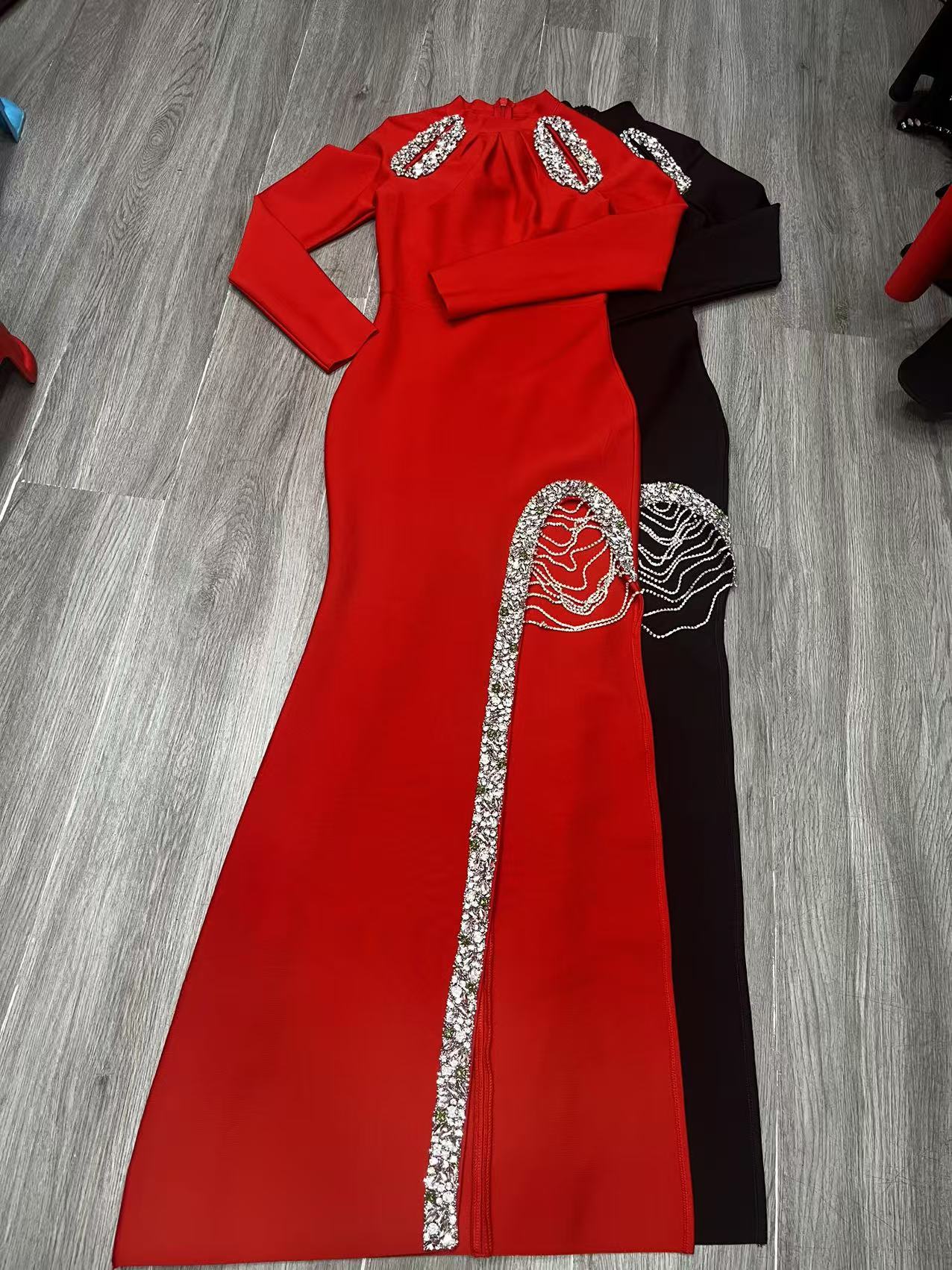 Noir Crystal Seduction Gown