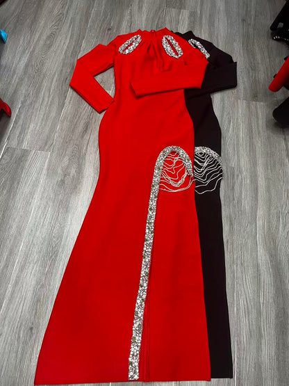 Noir Crystal Seduction Gown